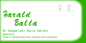 harald balla business card